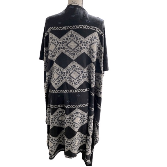 Aztec Boho Kimono Cardigan | Open Front Southwestern Drape | One Size - Picture 2 of 7